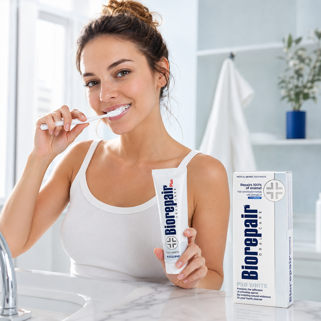 Biorepair Oral Care Plus Pro White - 75ml | معجون أسنان بيوريبير للعناية بالفم بلس برو وايت - 75 مل