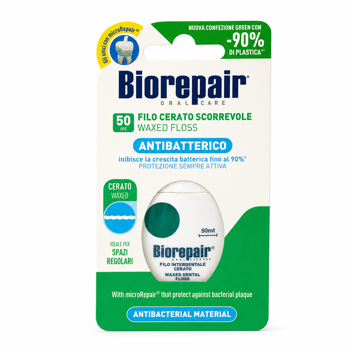 Biorepair Filo Cerato Scorrevole Waxed Floss 50 mt | بايوريبير خيط تنظيف الأسنان