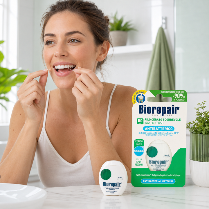 Biorepair Filo Cerato Scorrevole Waxed Floss 50 mt | بايوريبير خيط تنظيف الأسنان
