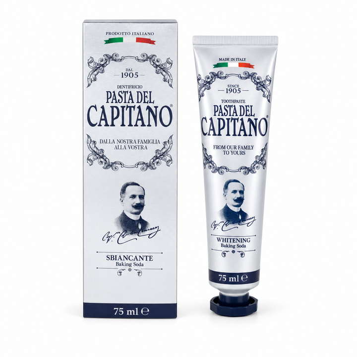 CAPITANO Sbiancante Baking Soda - 75ml | كابيتانو معجون أسنان بالبيكربونات الصوديوم - 75 مل