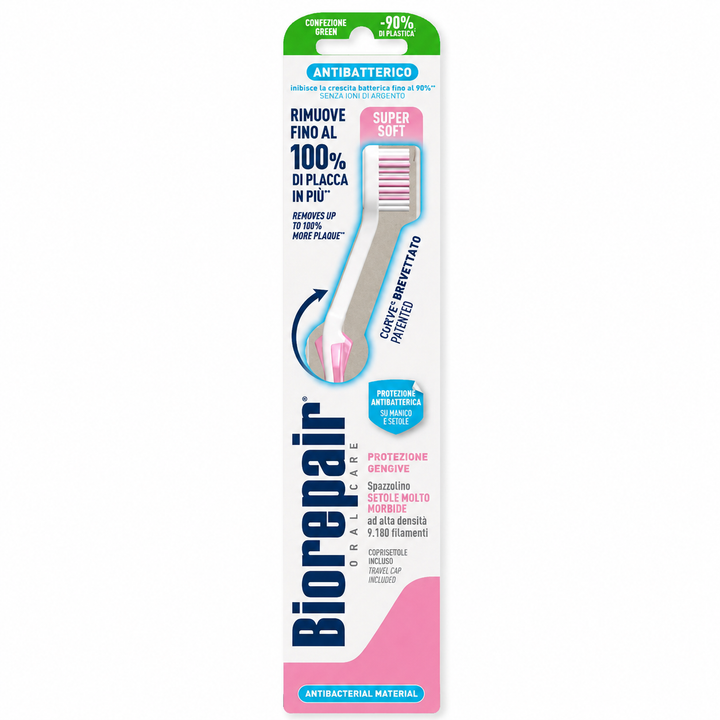 Biorepair Antibacterial Toothbrush Super Soft | بايوريبير فرشاة أسنان ناعمة و مضادة للبكيتيريا