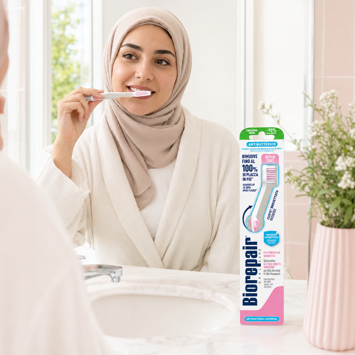 Biorepair Antibacterial Toothbrush Super Soft | بايوريبير فرشاة أسنان ناعمة و مضادة للبكيتيريا