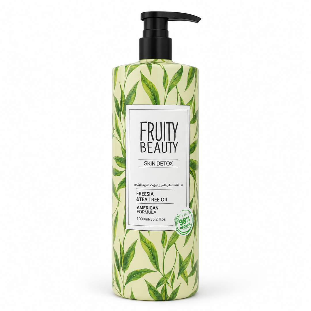 FRUITY BEAUTY Shower Gel Freesia & Tea Tree Oil - 1000ml | فروتي بيوتي جل تنظيف البشرة بالفريزيا وزيت شجرة الشاي - 1000مل