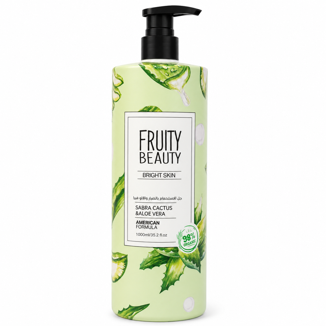 FRUITY BEAUTY Shower Gel Sabra Cactus & Aloe Vera - 1000ml | فروتي بيوتي جل استحمام بصبار السابرا والألوفيرا – 1000 مل