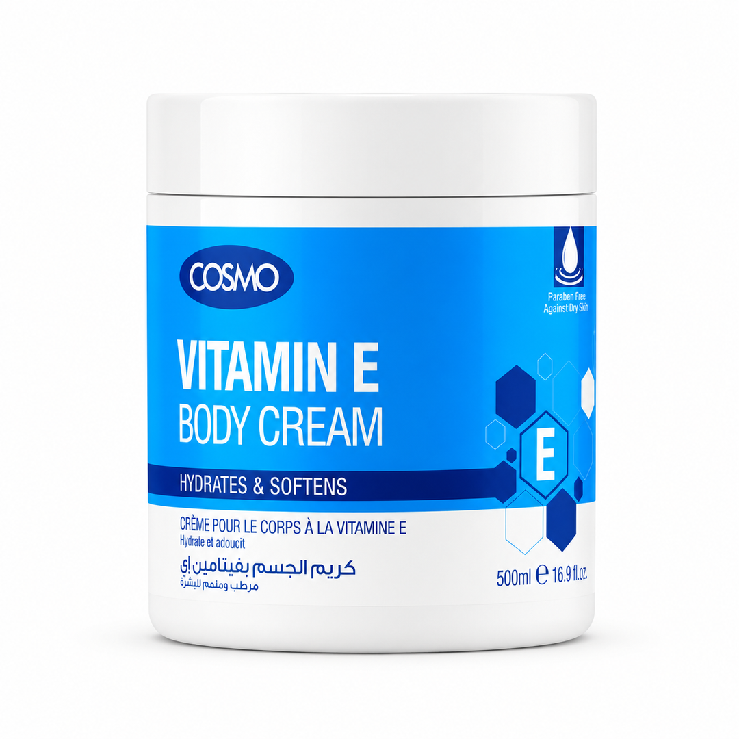 COSMO Vitamin E Body Cream - 500ml | كوزمو كريم فيتامين اي للجسم - 500 مل