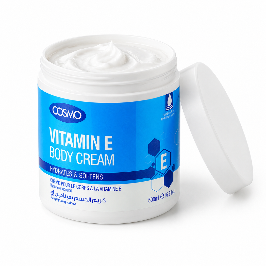 COSMO Vitamin E Body Cream - 500ml | كوزمو كريم فيتامين اي للجسم - 500 مل