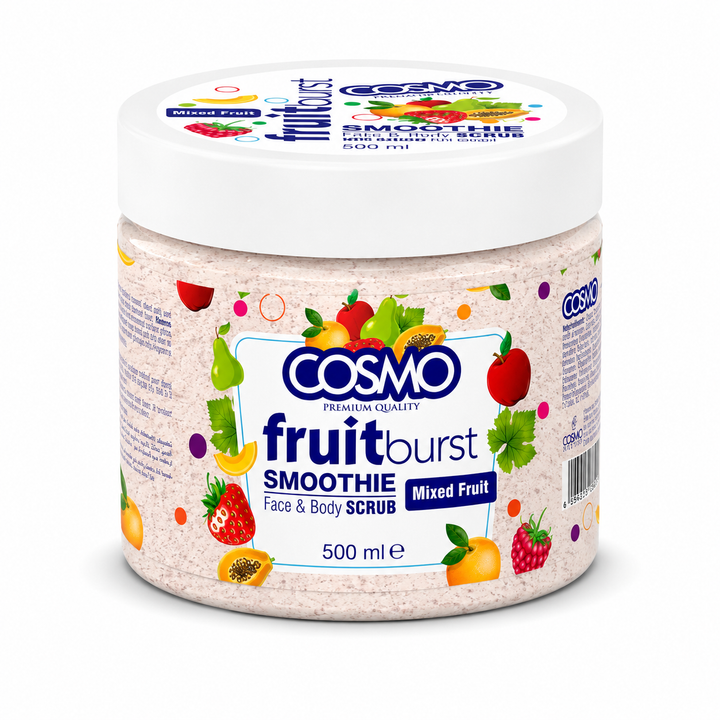 COSMO Fruitburst Smoothing Face & Body Scrub - 500ml | كوزمو مقشر للوجه و الجسم - 500 مل