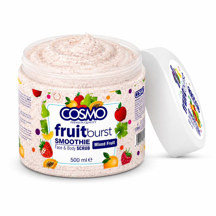 COSMO Fruitburst Smoothing Face & Body Scrub - 500ml | كوزمو مقشر للوجه و الجسم - 500 مل