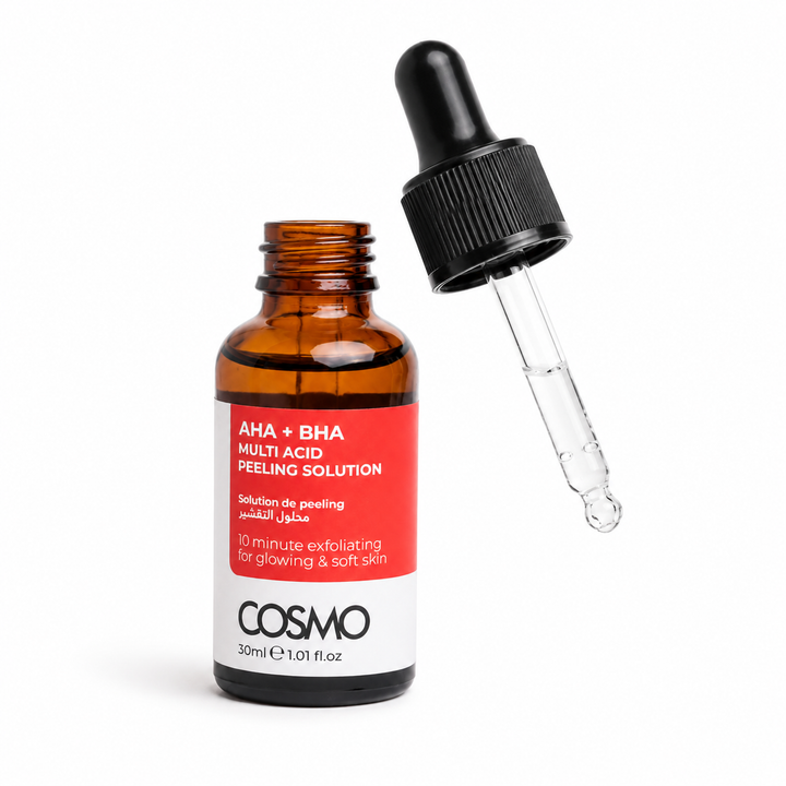 COSMO AHA+BHA Peeling Solution - 30ml | كوزمو سيروم مقشر بأحماض ال aha و ال bha - 30 مل