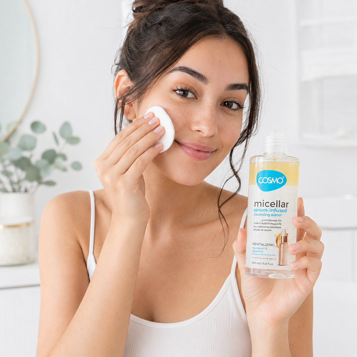 Cosmo Micellar Serum Infused Cleansing Water Revitalizing Panthenol & Squalane - 200ml | ماء ميسيلار منظف للبشرة -200 مل