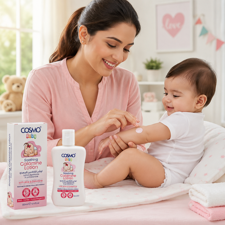 COSMO Baby Soothing Calamine Lotion - 130ml|  كوزمو لوشن مهدئ لطيف للاطفال-130 مل