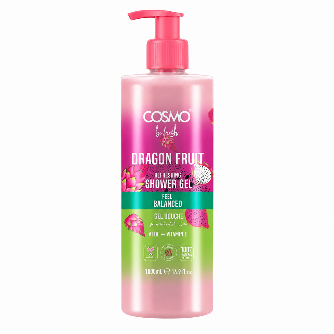 COSMO Dragon Fruit Refreshing Shower Gel - 1000ml | شاور جل كوزمو المنعش برائحة فاكهة التنين – 1000 مل