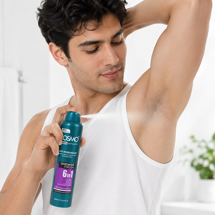 COSMO Shower Fresh 6 In 1 Anti-Perspirant Deodorant - 250ml | مزيل العرق 6 في 1 - 250 مل