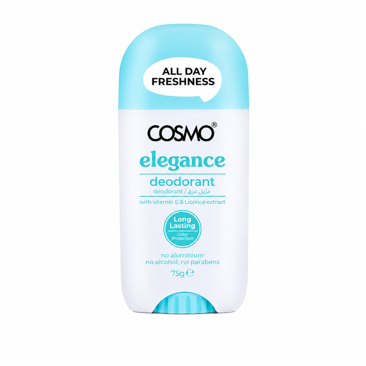 Cosmo Elegance Deodorant for Women All Day Freshness - 75g | كوزمو مزيل عرق  إليجانس للنساء، انتعاش يدوم طوال اليوم - 75 غ