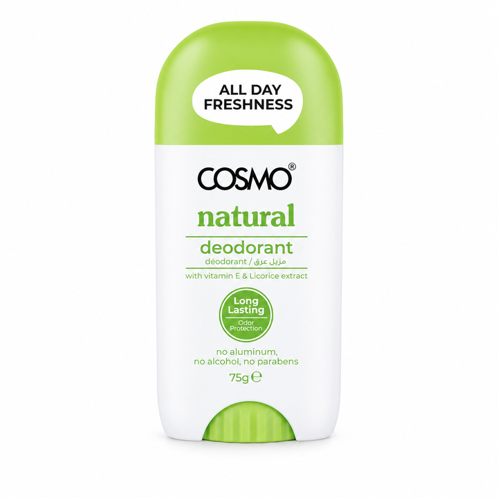 Cosmo Natural Deodorant for Women All Day Freshness - 75g | كوزمو مزيل عرق طبيعي للنساء يمنح انتعاشاً يدوم طوال اليوم – 75 غرام