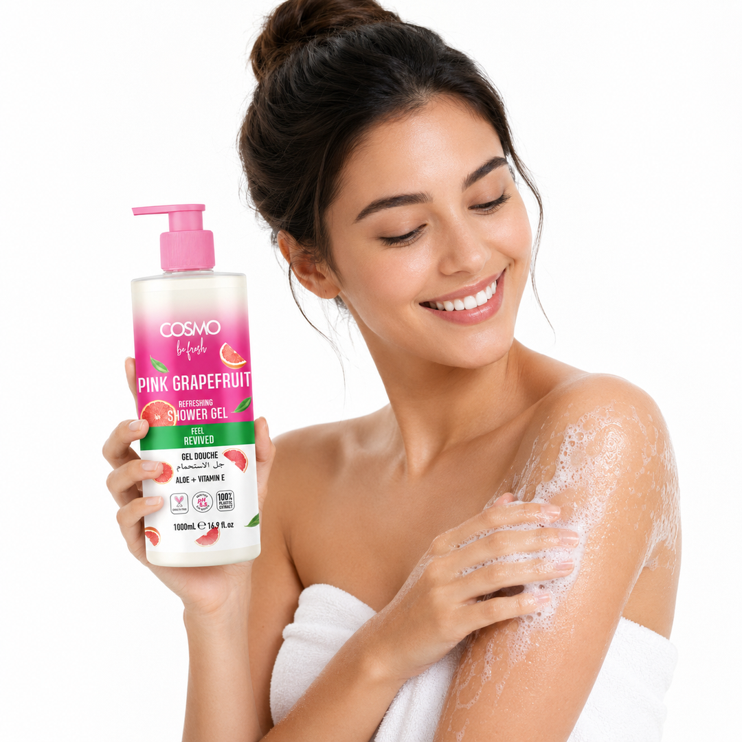 COSMO Pink Grapefruit Pefreshing Shower Gel - 1000ml | شاور جل كوزمو برائحة الجريب فروت الوردي المنعش – 1000 مل