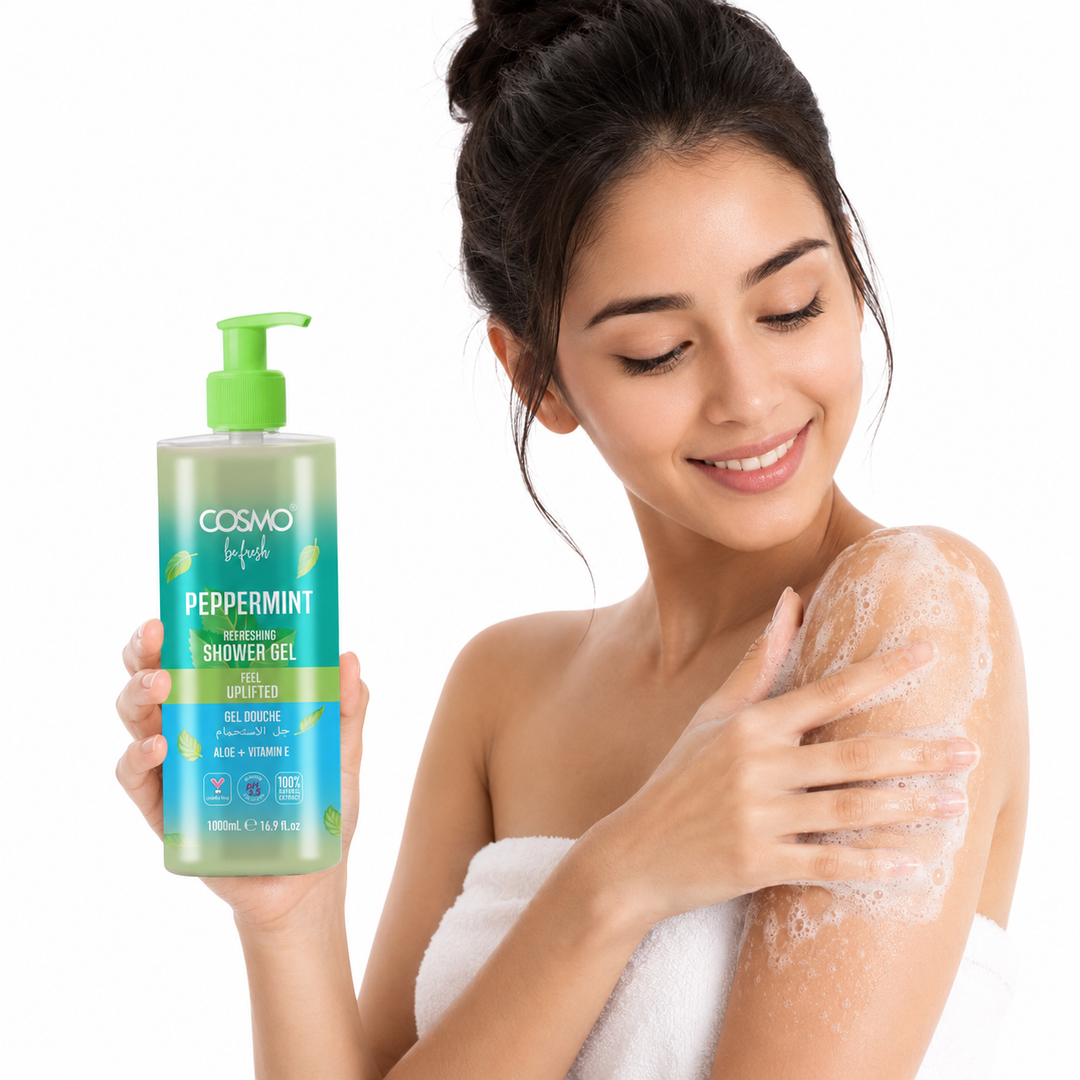 COSMO Peppermint Pefreshing Shower Gel - 1000ml | كوزمو جل الاستحمام برائحة النعناع - 1000 مل
