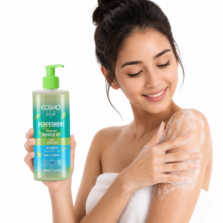 COSMO Peppermint Pefreshing Shower Gel - 1000ml | كوزمو جل الاستحمام برائحة النعناع - 1000 مل