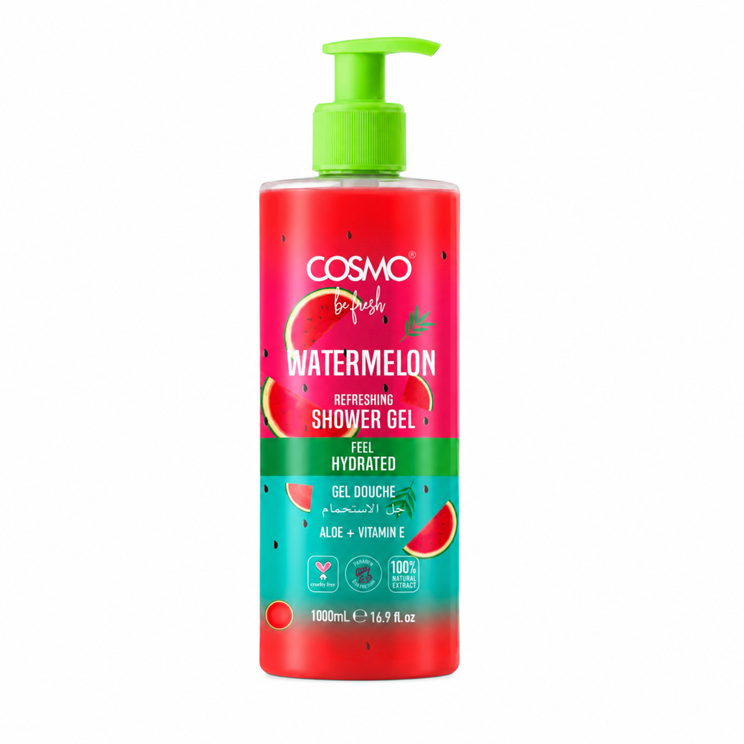 COSMO WaterMelon Pefreshing Shower Gel - 1000ml| كوزمو جل استحمام للجسم برائحة البطيخ -1000 مل