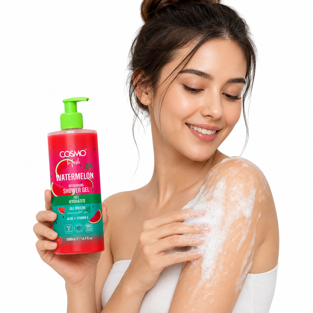 COSMO WaterMelon Pefreshing Shower Gel - 1000ml| كوزمو جل استحمام للجسم برائحة البطيخ -1000 مل