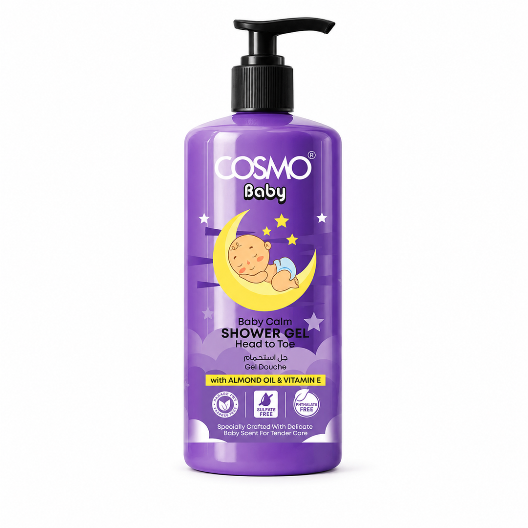 Cosmo Baby Calm Head to Toe Shower Gel - 500ml | كوزمو جل الاستحمام للاطفال من الرأس للقدمين - 500 مل