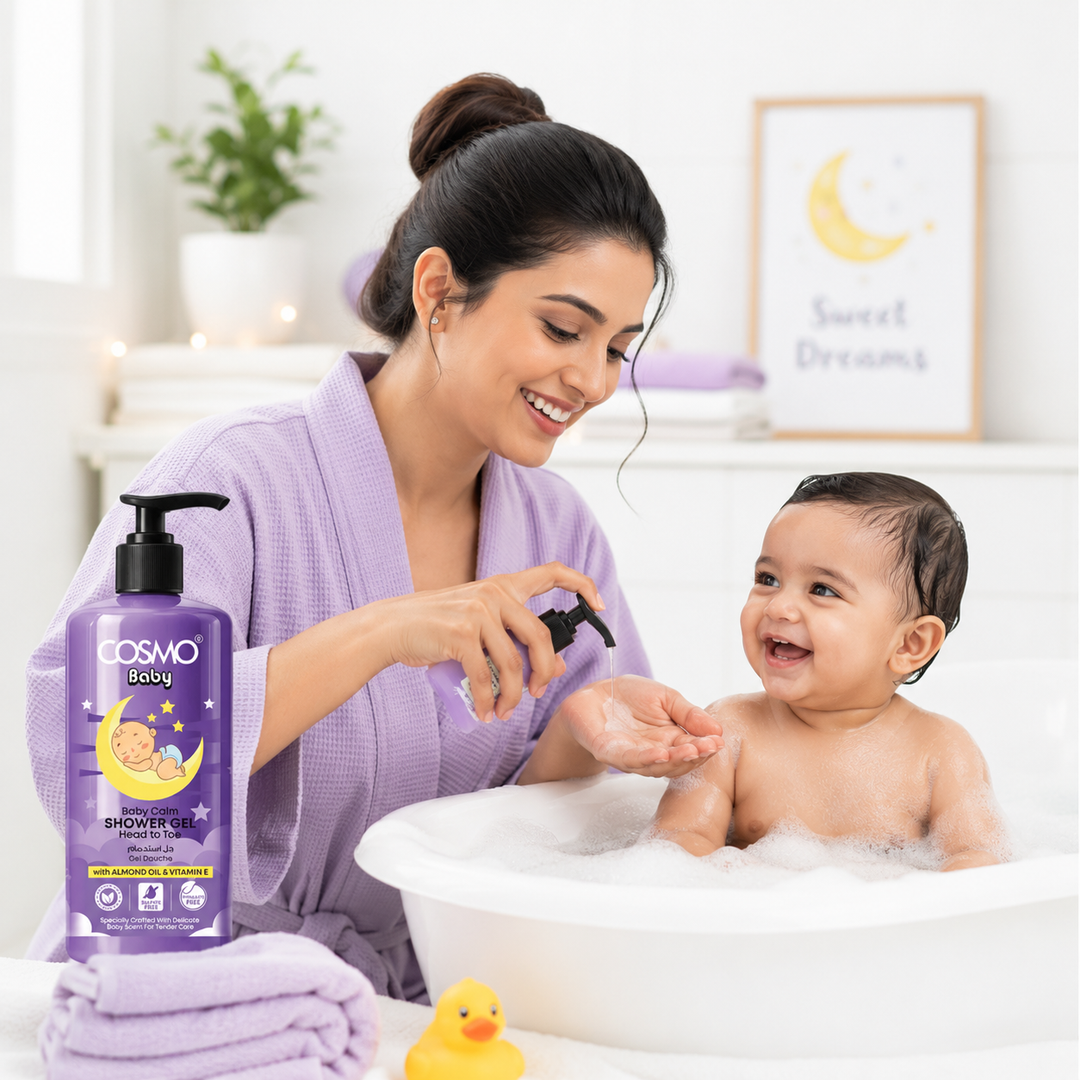 Cosmo Baby Calm Head to Toe Shower Gel - 500ml | كوزمو جل الاستحمام للاطفال من الرأس للقدمين - 500 مل