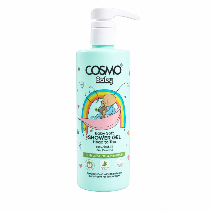 Cosmo Baby Soft Head to Toe Shower Gel - 500ml | كوزمو جل استحمام للأطفال - 500مل