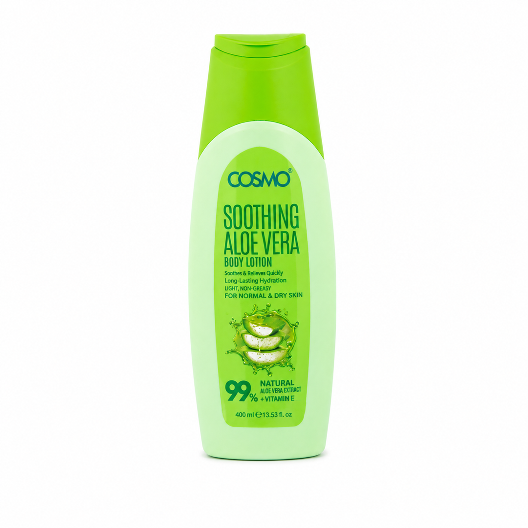 Cosmo Soothing Body Lotion with Aloe Vera Extract - 400ml | كوزمو لوشن للجسم بالاوفيرا - 400 مل
