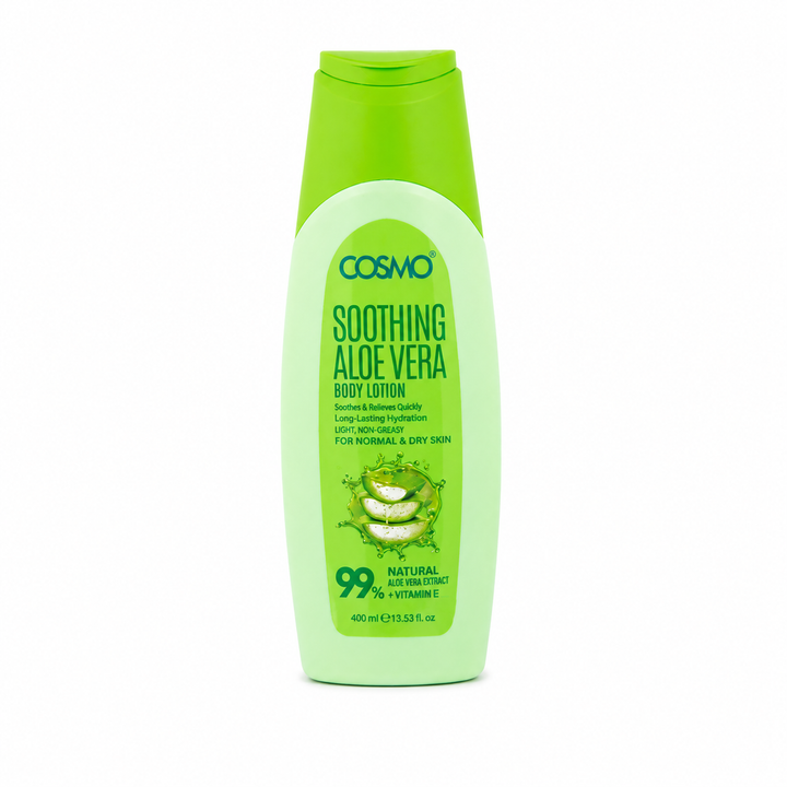 Cosmo Soothing Body Lotion with Aloe Vera Extract - 400ml | كوزمو لوشن للجسم بالاوفيرا - 400 مل