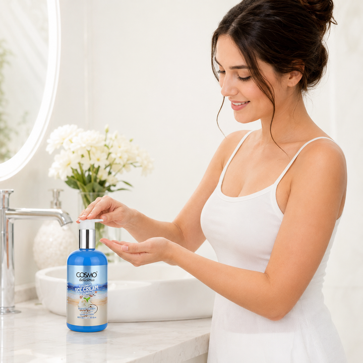 COSMO Coconut Ice Cream Sundae Hand Wash - 380ml | كوزمو غسول لليدين برائحة جوز الهند - 380 مل