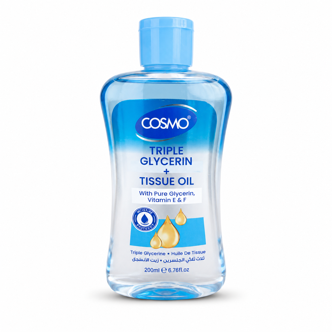 COSMO Triple Glycerin + Tissue Oil - 200ml |كوزمو غليسرين ثلاثي + زيت الأنسجة - 200 مل