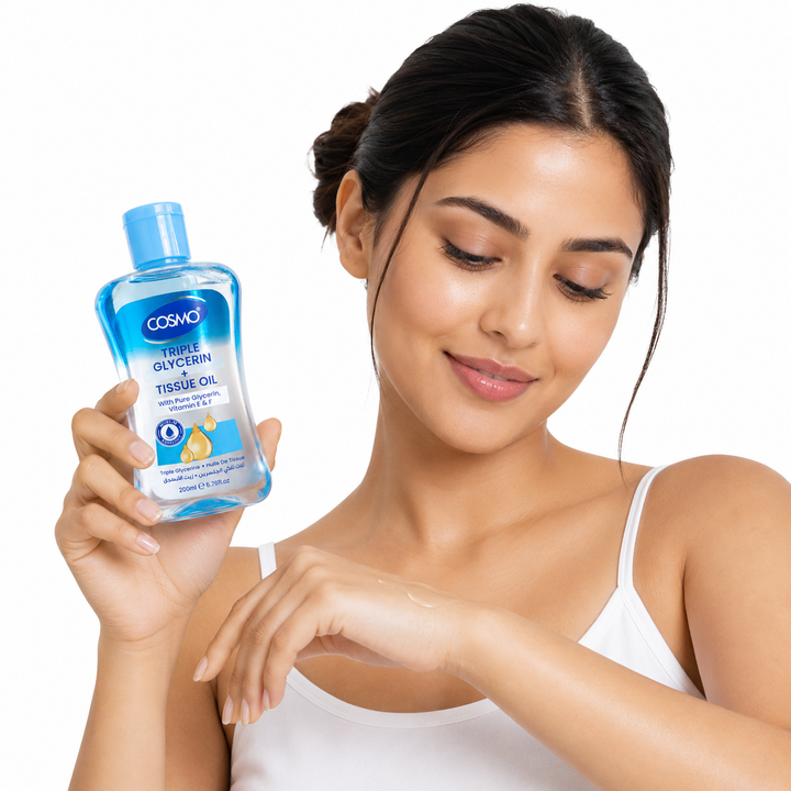 COSMO Triple Glycerin + Tissue Oil - 200ml |كوزمو غليسرين ثلاثي + زيت الأنسجة - 200 مل