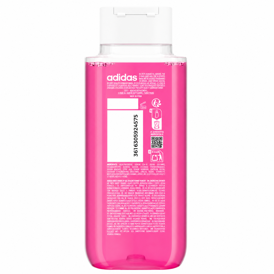 Adidas Vibes Spark Up Good Mood Shower Gel - 250ml | اديداس جل استحمام حلو البرتقال والفلفل الأسود - 250مل