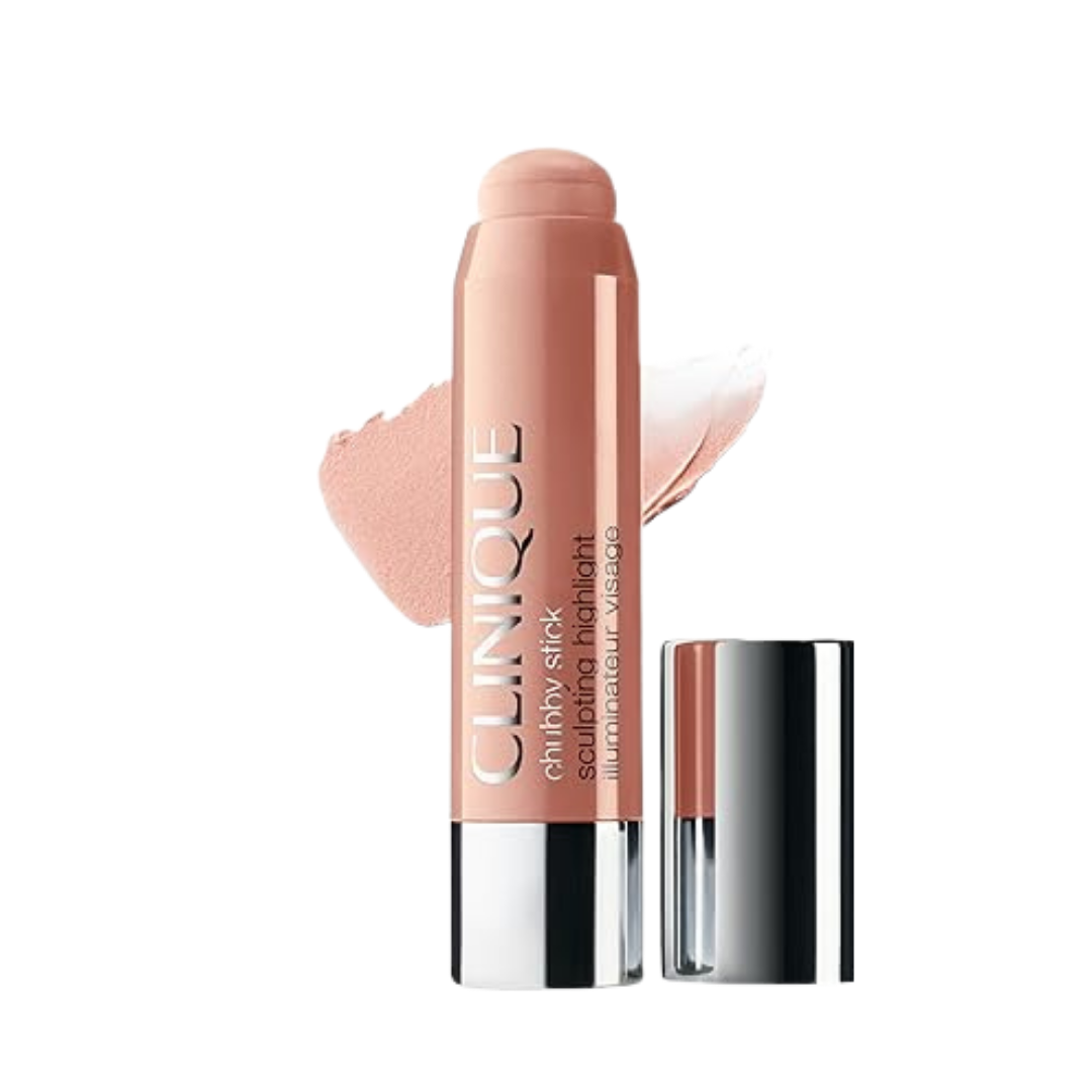 Clinique Chubby Stick Sculpting Highlighter, 6g, in nude-pink twist-up tube with silver cap