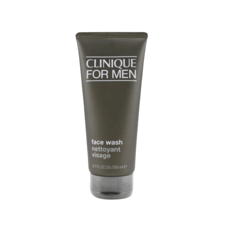 Clinique For Men Face Wash 200ml in dark grey tube with grey flip cap