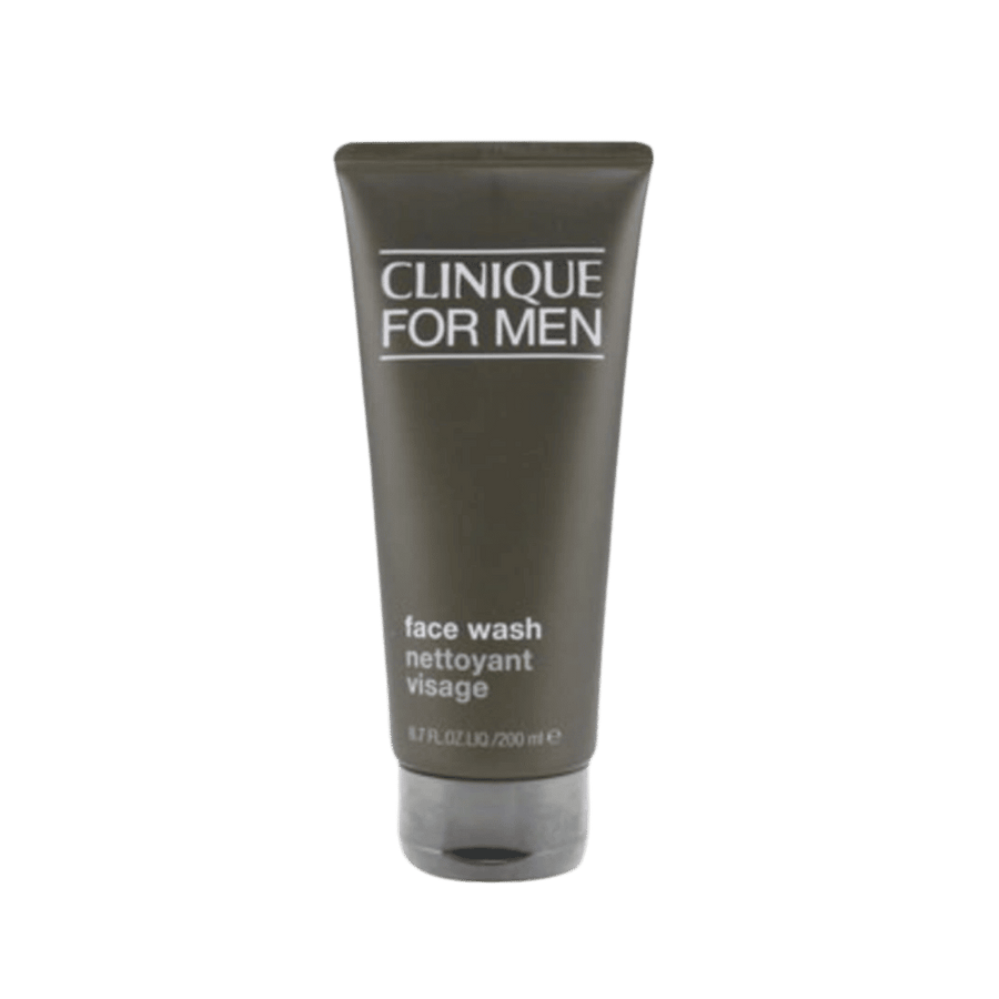 Clinique For Men Face Wash 200ml in dark grey tube with grey flip cap