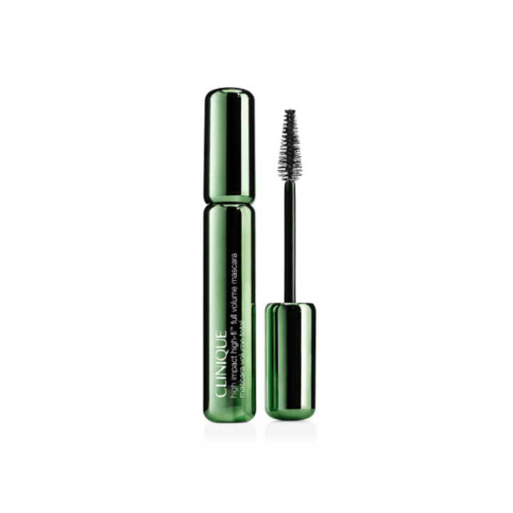 Clinique High Impact High-Fi Full Volume Mascara in metallic green tube with black wand