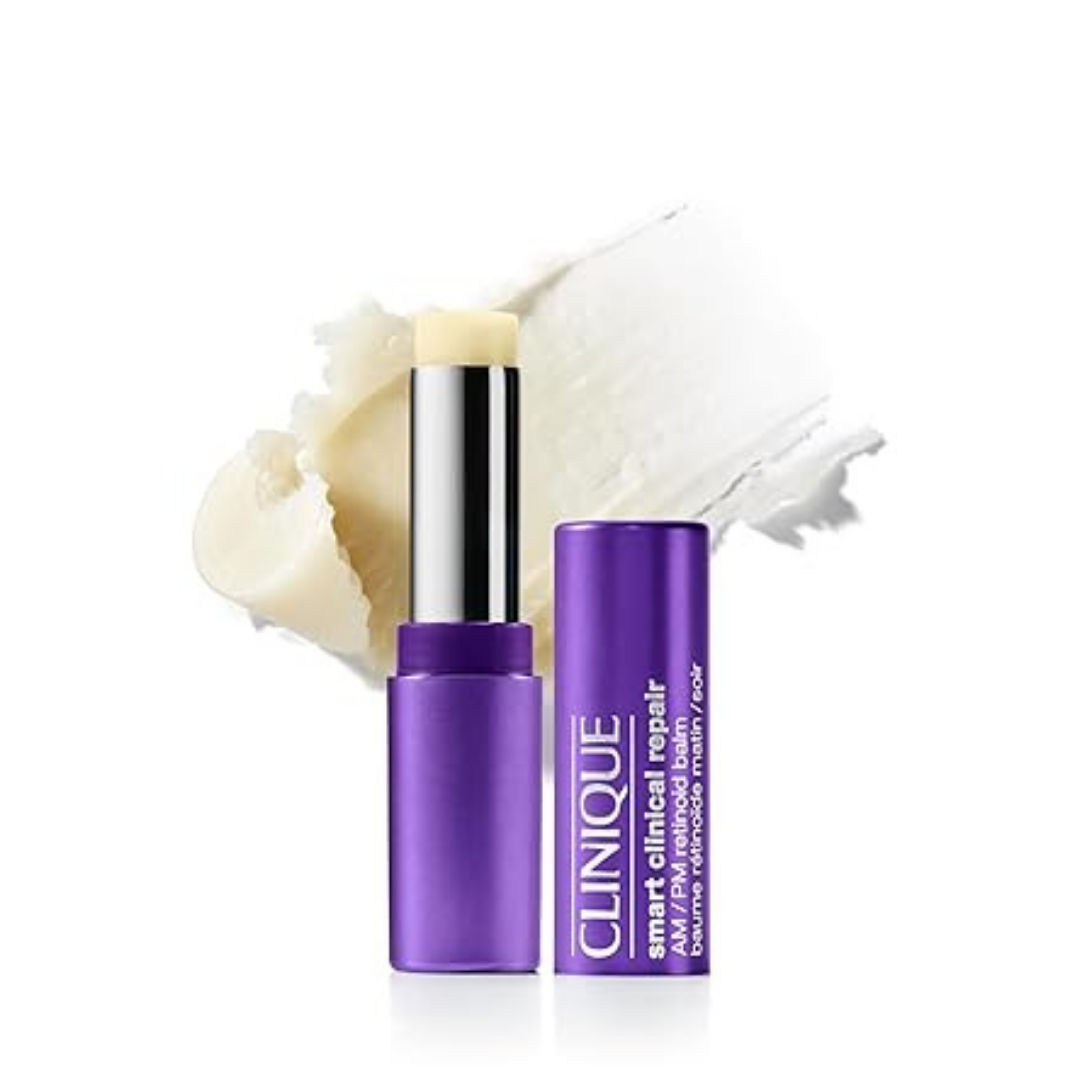 Clinique Smart Clinical Repair AM/PM Retinoid Balm, 3g, in purple twist-up stick with separate cap.