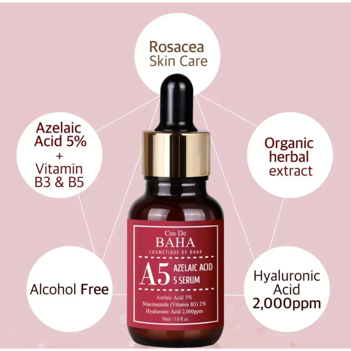 Cos De BAHA A5 Azelaic Acid 5 Serum - 30ml | كوز دي باها سيروم أزيليك أسيد 5% - 30 مل