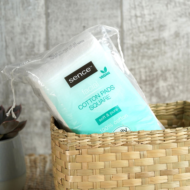 Sencebeauty Cotton Square Pads 50 Pcs - 195g | Sinise Beauty Square Cotton Pads 50 Pieces 195g
