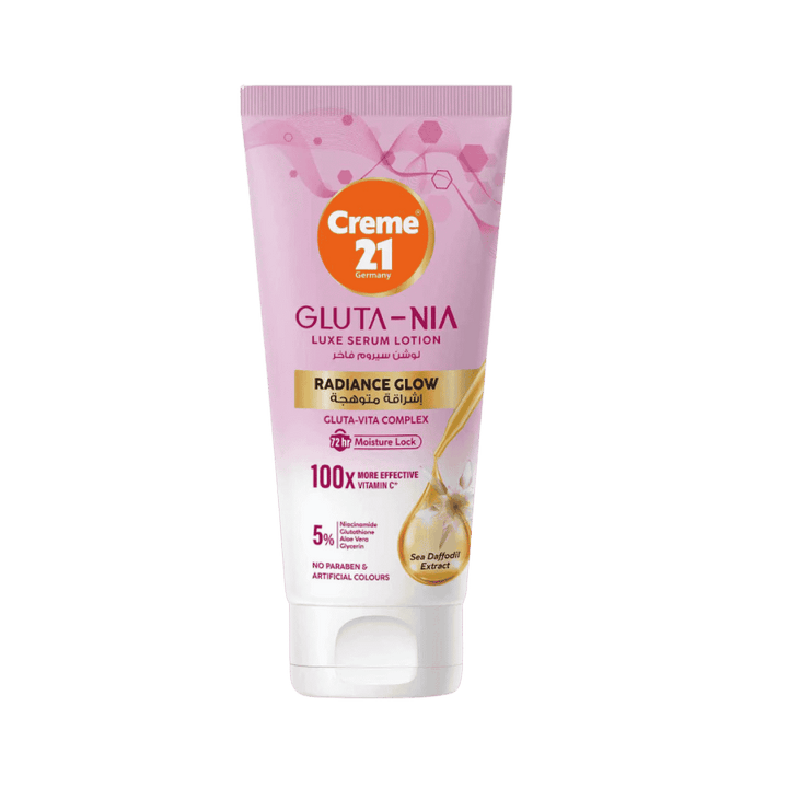 Creme21 Germany Gluta Nia Luxe Serum Lotion Radiance Glow 200ml pink tube packaging