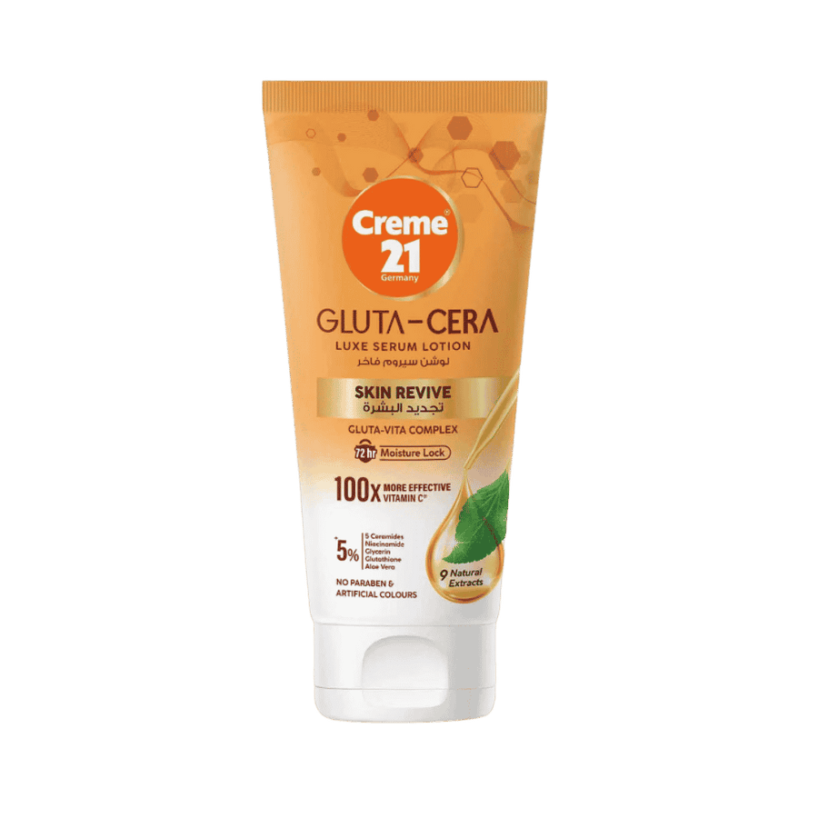 Creme21 Germany Gluta-Cera Luxe Serum Lotion Skin Revive 200ml orange tube packaging