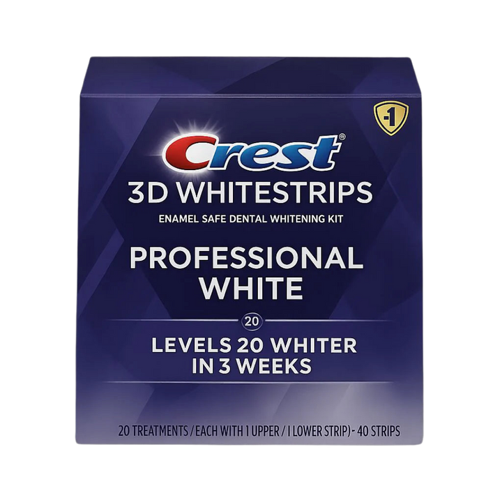 Crest 3D Whitestrips Professional White dental whitening kit, blue box, 20 treatments, 40 strips
