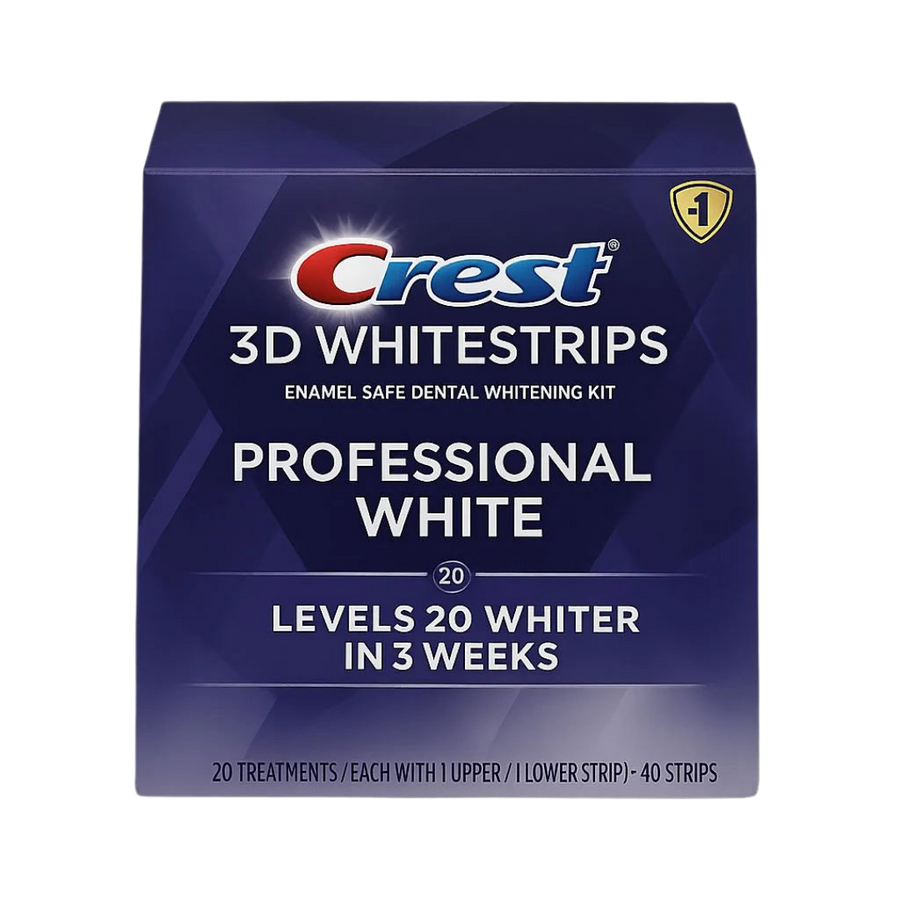 Crest 3D Whitestrips Professional White dental whitening kit, blue box, 20 treatments, 40 strips
