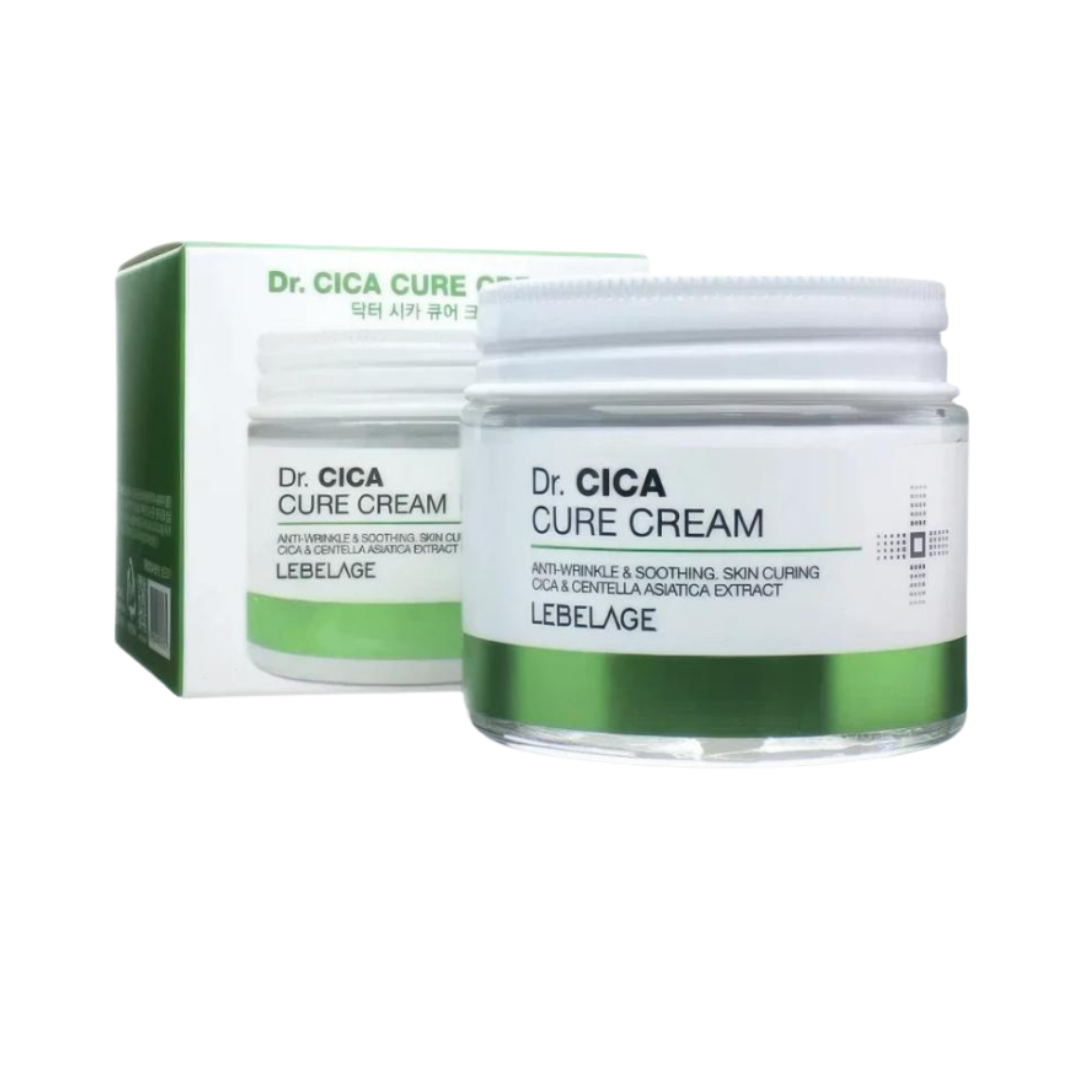 Lebelage Dr. CICA Cure Cream jar with box, anti-wrinkle soothing face cream, Centella extract, 70ml
