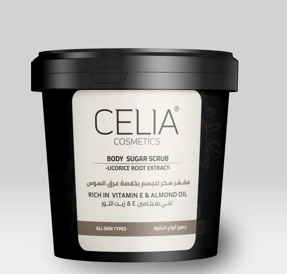 Celia Body Sugar Scrub With Licorice Root Extract 500 g| سيليا مقشر سكر الجسم بخلاصة عرق السوس – 500 غرام