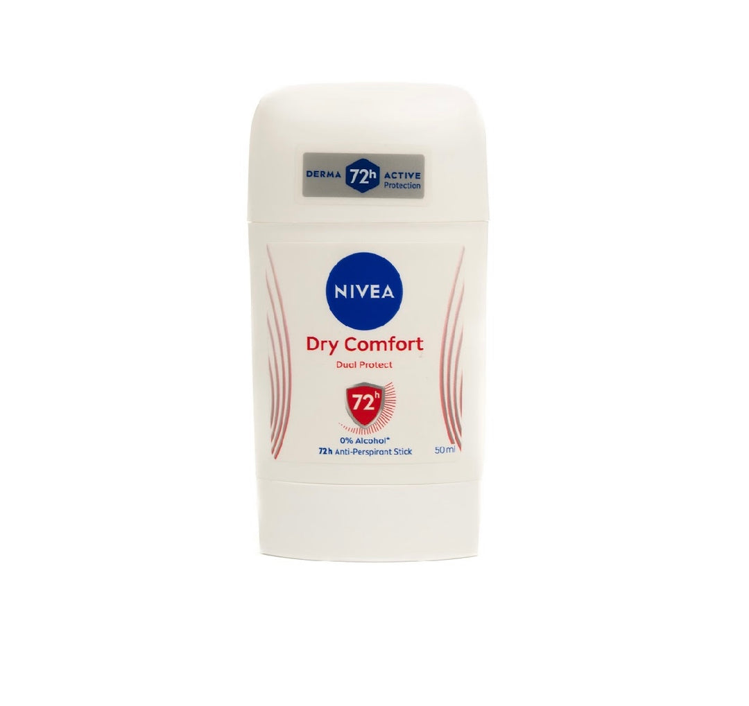 Nivea Dry Comfort Deodorant Stick 72H Protection - 50ml مزيل عرق نيفيا دراي كومفورت ستيك، حماية تدوم 72 ساعة