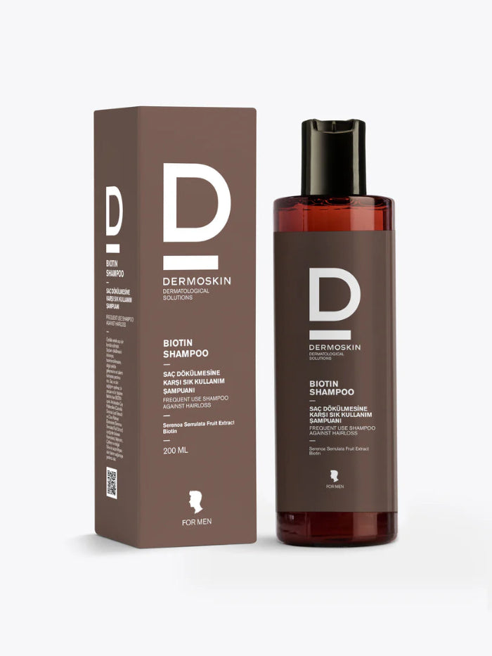 dermo skin Biotin Shampoo For Men - 200ML | ديرمو سكين شامبو البايوتين للرجال - 200 مل