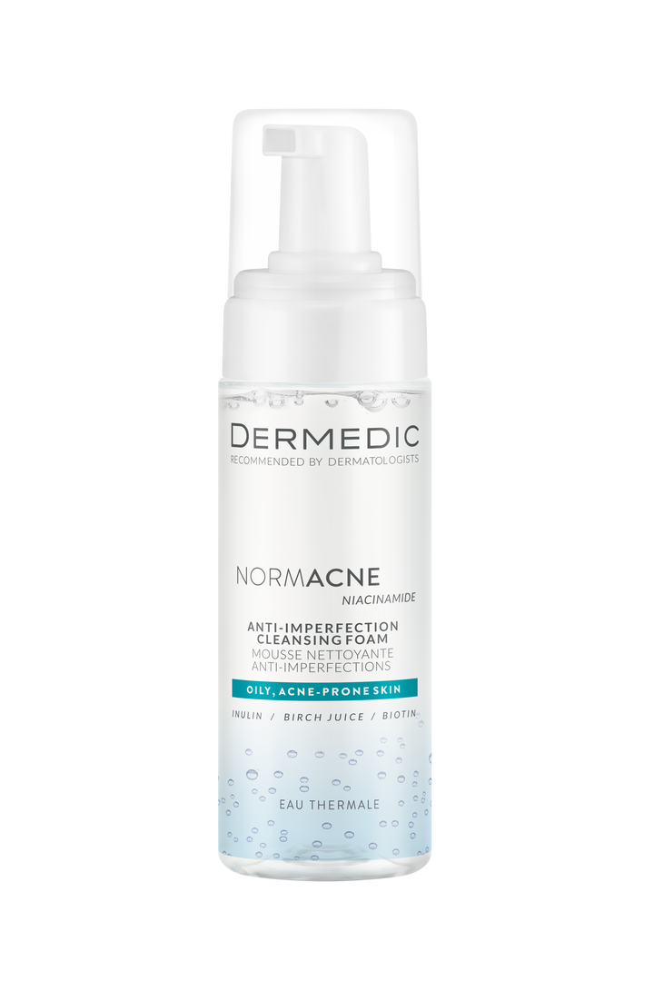 DERMEDIC NORMACNE cleansing face foam - 170ml | ديرمديك غسول رغوي للبشرة الدهنية المعرضة لحب الشباب - 170 مل