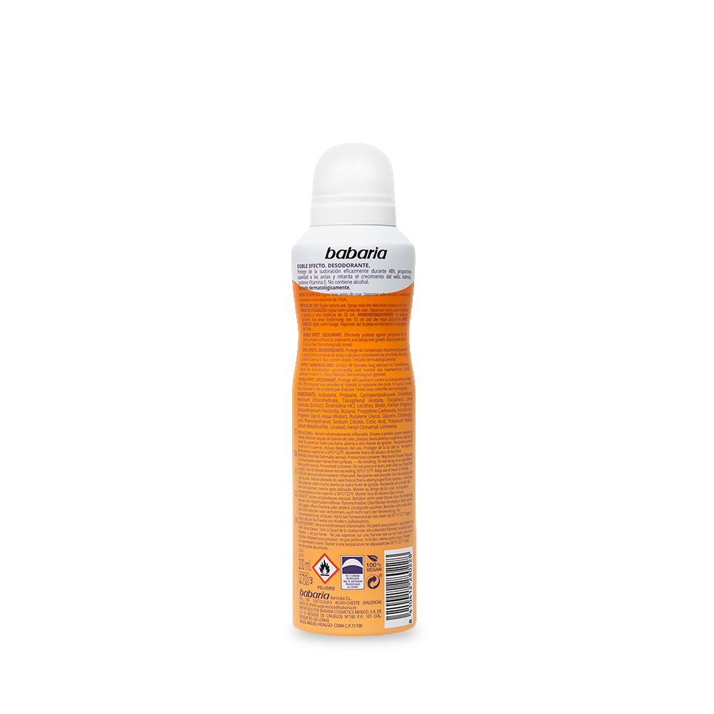 BABARIA DEODORANT SPRAY DOBLE EFECTO Women - 200ml | باباريا بخاخ مزيل عرق مزدوج التأثير للنساء – 200 مل